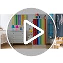 Rainbow Velvet Cabinet Curtains for Classroom Shelves - 6 Pack