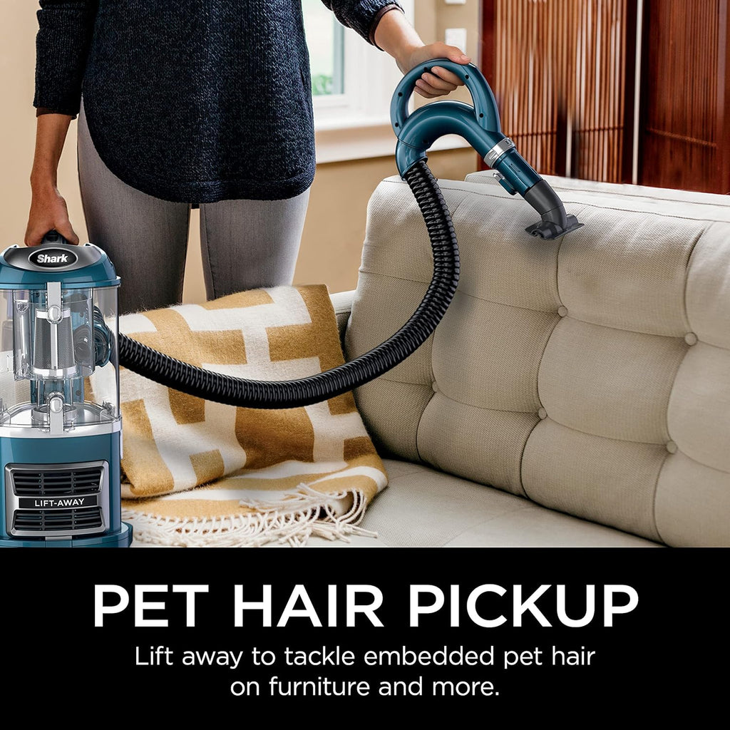 Shark Navigator Lift-Away Upright Vacuum - Self-Cleaning Brushroll & HEPA Filter | Ideal for Pets, Teal, ZU503AMZ
