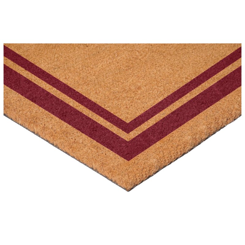 Calloway Mills 152992436K Burgundy Border 24" x 36" Monogram Doormat (Letter K)