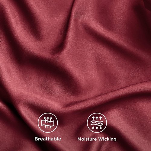 Bedsure King Size Sheets Set - Cooling Bamboo Rayon Sheets for Hot Sleepers | Soft & Breathable, Burgundy