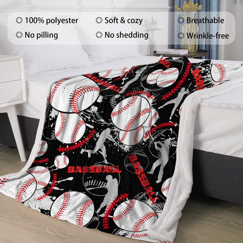 Soft Football Blanket for Boys Men, Room Decor Bedding 50x60 in