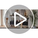 47.2" Narrow Console Table with Power Outlets and Storage Basket