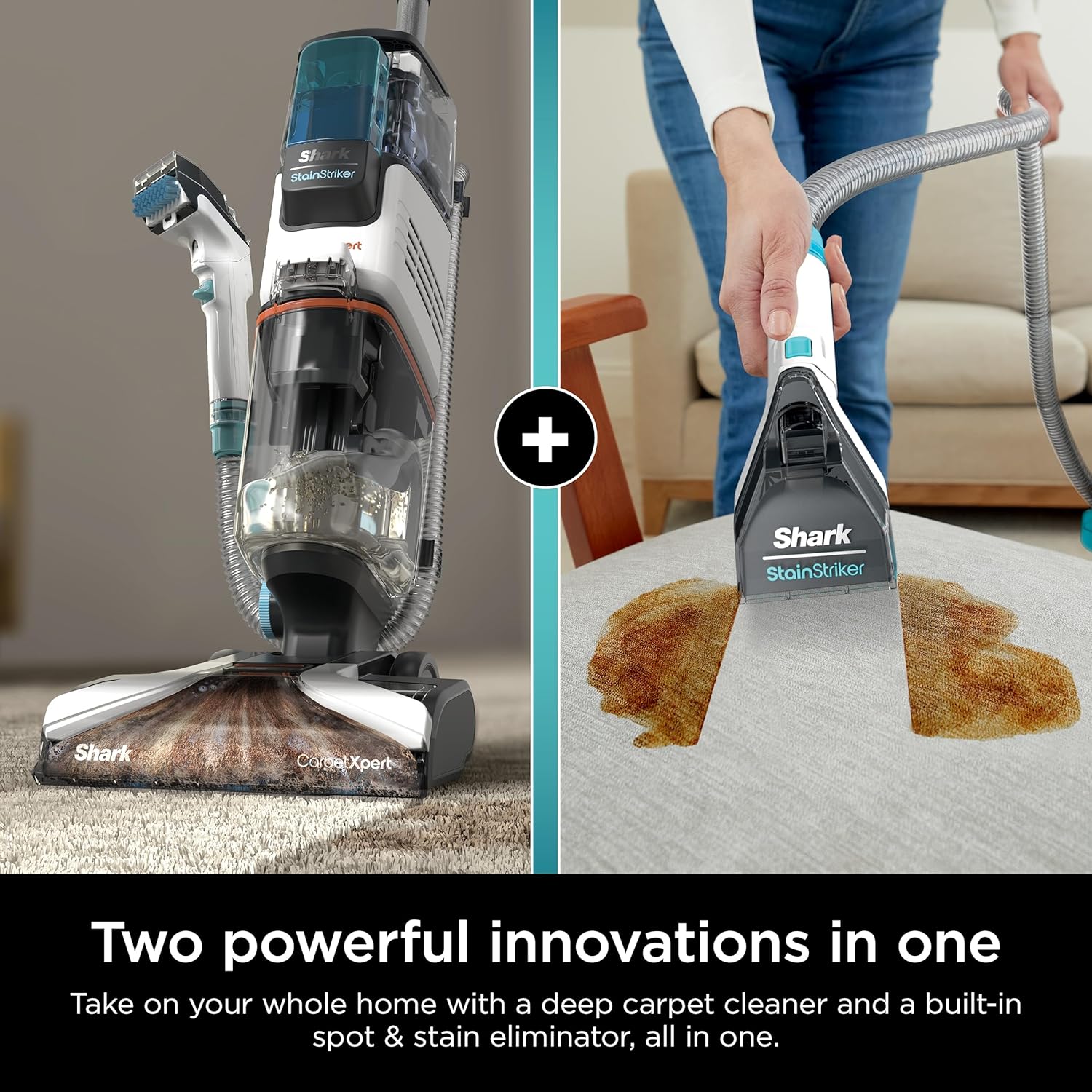 Shark R-EX201 CarpetXpert Upright Carpet Cleaner - StainStriker Technology | Cyan Color