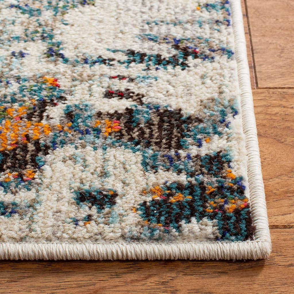 SAFAVIEH Area Rug 8x10 - Madison Collection - Modern Grey & Blue Abstract Design | Non-Shedding & Easy to Clean for Living Room, Bedroom, Office, Dining Space