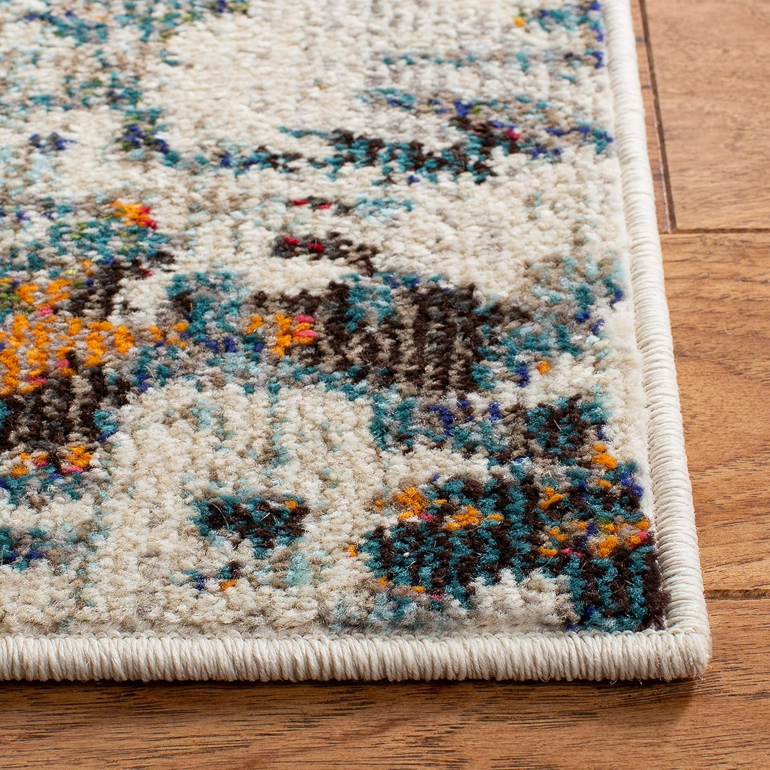 SAFAVIEH Area Rug 8x10 - Madison Collection - Modern Grey & Blue Abstract Design | Non-Shedding & Easy to Clean for Living Room, Bedroom, Office, Dining Space