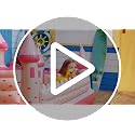 Inflatable Toddler Travel Bed with Safety Bumpers and Air Pump - Castle Design