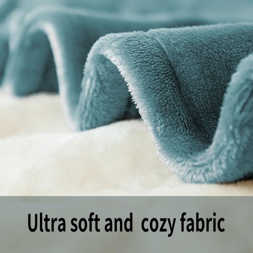JET'S HOME Heated Blanket Full 72"x84" - ETL&FCC Certified Flannel Electric Blanket Machine Washable Heating Throw with 4 Heating Levels 10 Hours Auto-Off Overheating Protection (Blue)
