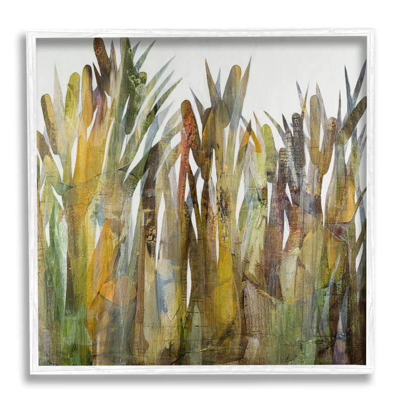 Stupell Industries Rustic Pampas Grass Cattails Wild Rural Plants Framed Wall Art, Design By Steling