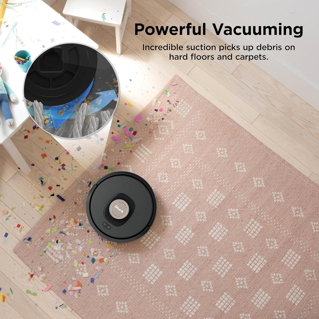 Shark AV2501AE AI Robot Vacuum - XL HEPA Self-Empty Base, LIDAR Navigation, Pet Hair Friendly, Black