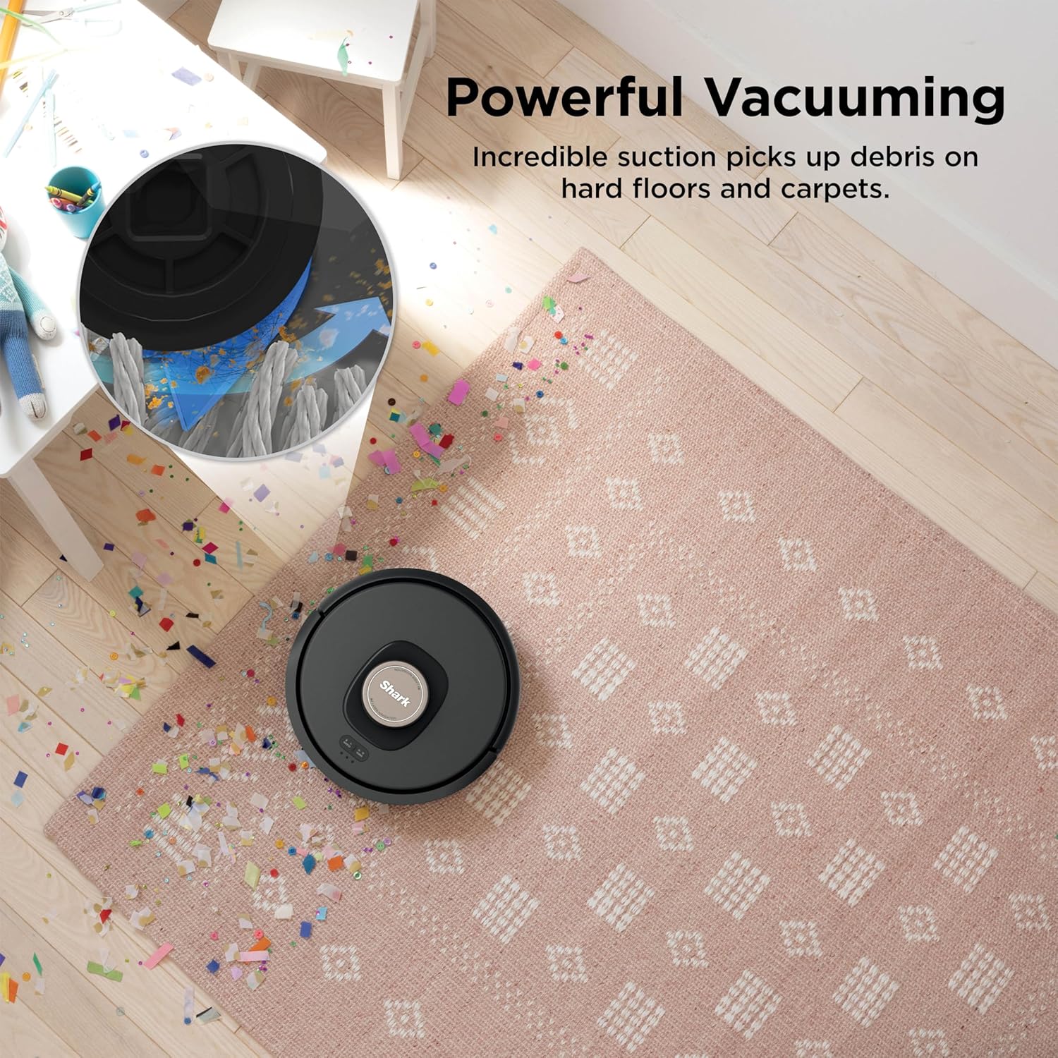 Shark AV2501AE AI Robot Vacuum - XL HEPA Self-Empty Base, LIDAR Navigation, Pet Hair Friendly, Black