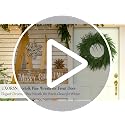 24in UXORSN Green Norfolk Pine Wreath - Artificial Christmas Front Door Decoration