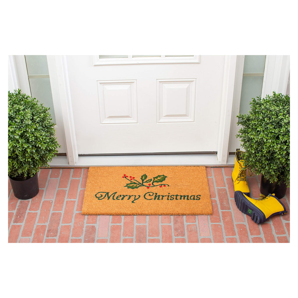 Calloway Mills AZ101882436 Holly Berries Doormat, 24" x 36", Green/Red