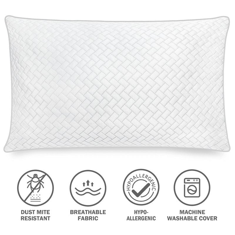 EL ENJOY-LIFE Enjoy Life Cooling Pillow Protectors with Zipper, Quilted Cold Pillowcases for Hot Sleepers, Super Soft Pillow Covers, Polyethylene(PE)-Set of 2 (Standard)