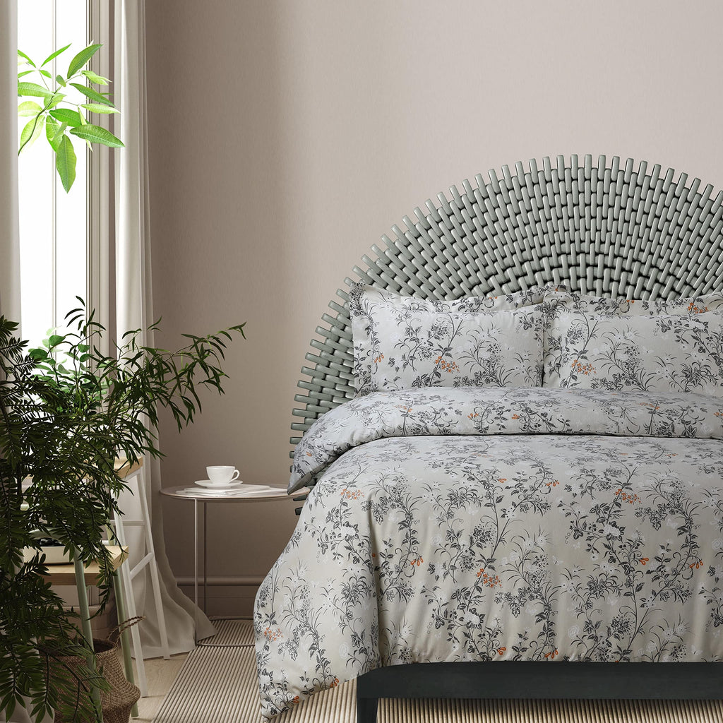 Tribeca Living Camilla Paisley 170-GSM Flannel Oversized Duvet Set King Green