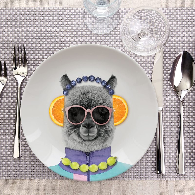 Mustard Wild Dining Andy Alpaca Dinner Plate, Ceramic M12006G