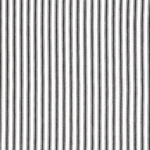 Cackleberry Home Black and White Ticking Stripe Woven Cotton Fabric Tablecloth, 54 Square