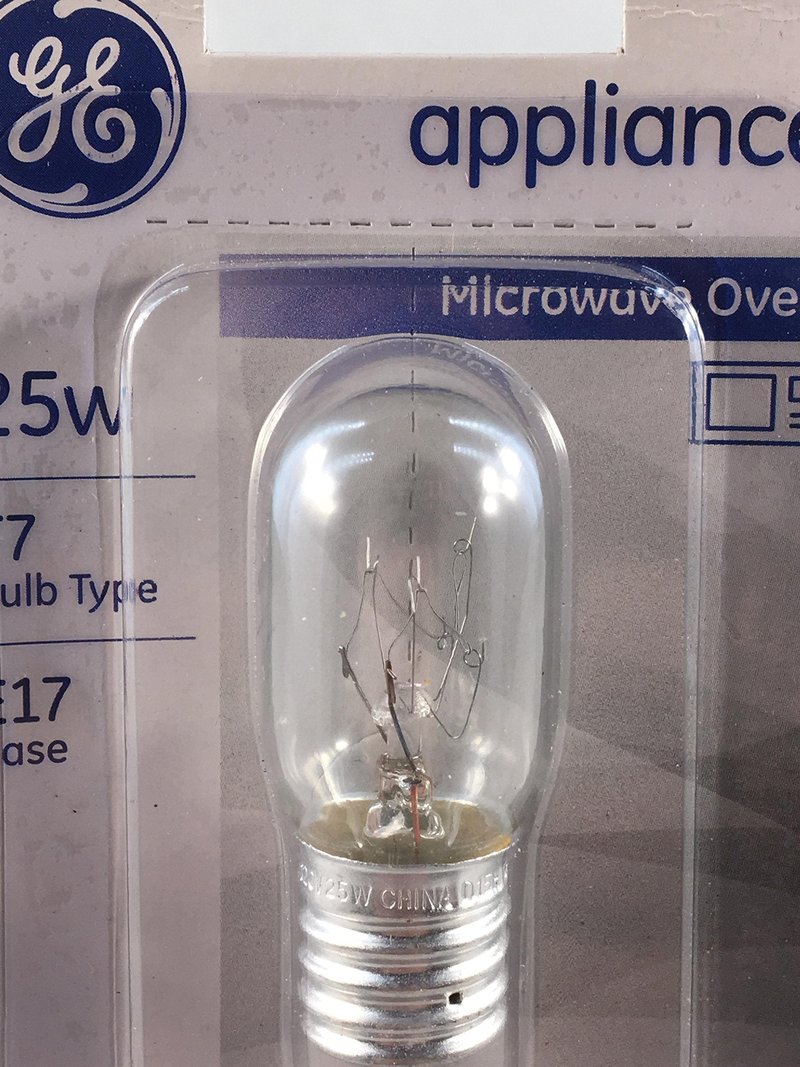 GE 10692 Appliance Microwave Oven Replacement Bulb, 25 Watt, T7, E17 Base, 6 Pack