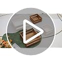 Sieral Burnt Wood 4-Piece Cake Stand Set for Party and Dessert Display