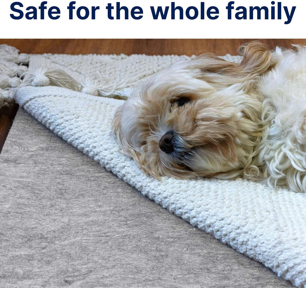 RUGPADUSA - 100% Felt Rug Pad - 1/2" Thick Cushioning for All Floors - 8'x10' Size