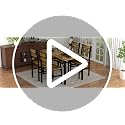 5-Piece Rustic Farmhouse Dining Table Set with 4 Chairs and Storage Shelf