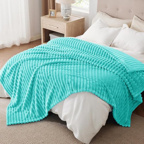 Bedsure GentleSoft Blue King Size Blanket - Cozy Fleece Throw for Women | 108x90 Inches, Perfect Gift for Mom