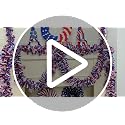 50 FT Patriotic Tinsel Garland - Red White & Blue 4th of July Decor