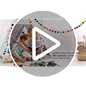 Colorful Pom Pom Ball Garland Set (5-Pack) - 6.5ft Rainbow Party Decor