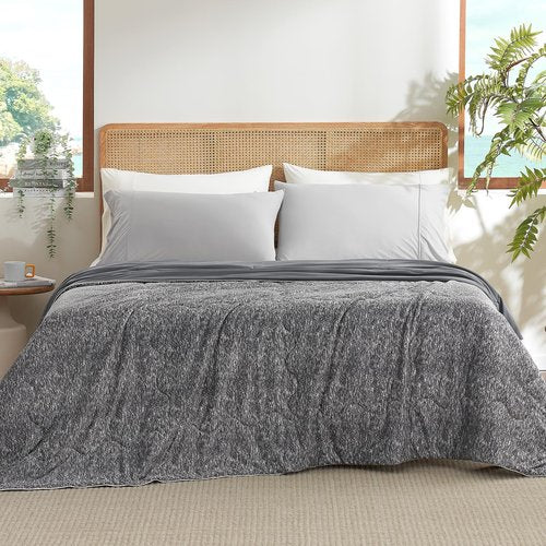 Snuggle Sac Cooling Comforter Queen Size – Q-Max 0.43 Cooling Blanket for Hot Sleepers & Night Sweats,Lightweight Breathable Summer Blanket,Reversible Dual-Sided Silk Smooth Cooling Comforters