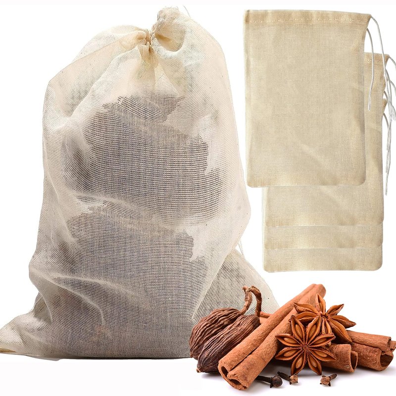 MyLifeUNIT Soup Bags, Cotton Mesh Bag for Cooking, Large Size 18" x 24", Set of 4