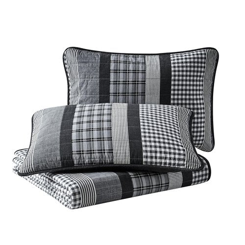 Nautica - Twin Quilt Set, Cotton Reversible Bedding, Home Decor for All Seasons, Dorm Room Essentials (Gulf Shores Grey, Twin)