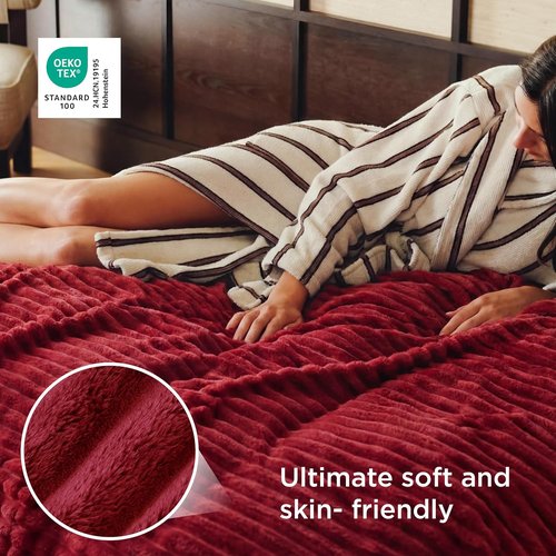 Bedsure GentleSoft Full Blanket - Cozy Scarlet Sage Throw for Women | Soft, Large 84x90 Inches