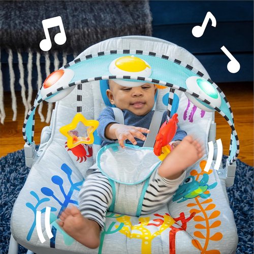 Baby Einstein Ocean Explorers Rocker - Musical Infant to Toddler Chair with Lights & Sounds | Ages 0-30 Months
