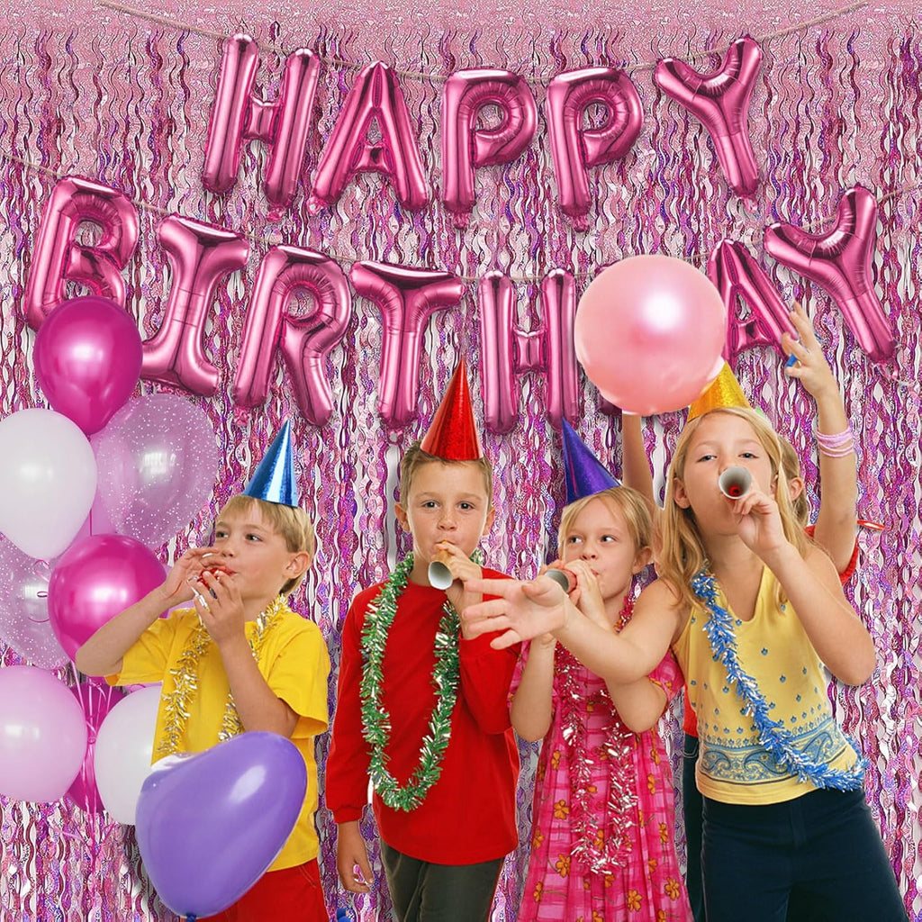 Skiennix Tinsel Foil Fringe Curtains - Sparkling Wavy Backdrop for Parties | Perfect for Birthdays, Graduations, Weddings
