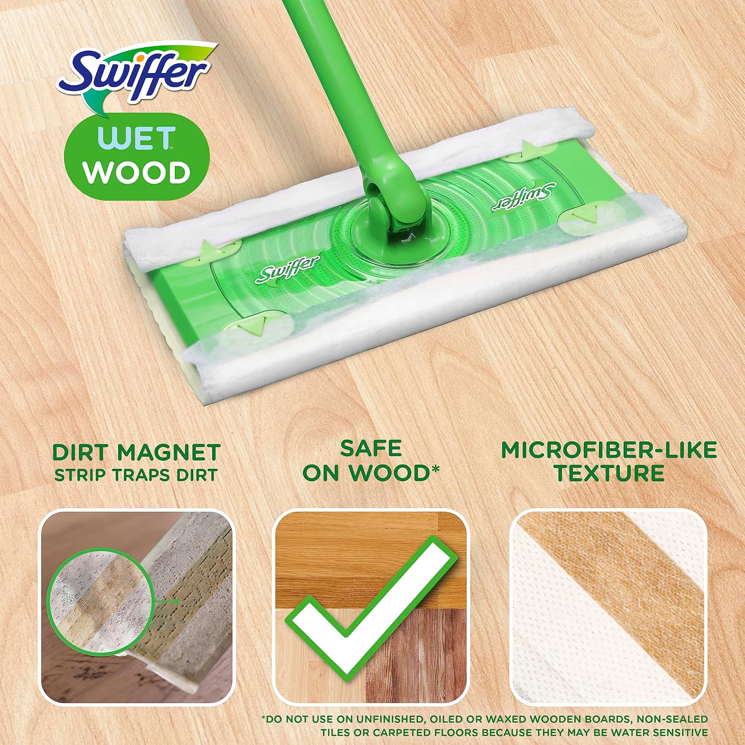 Swiffer Heavy Duty Mop Refills - Multi-Surface Wet Cloths for Effective Floor Cleaning | 20 Count