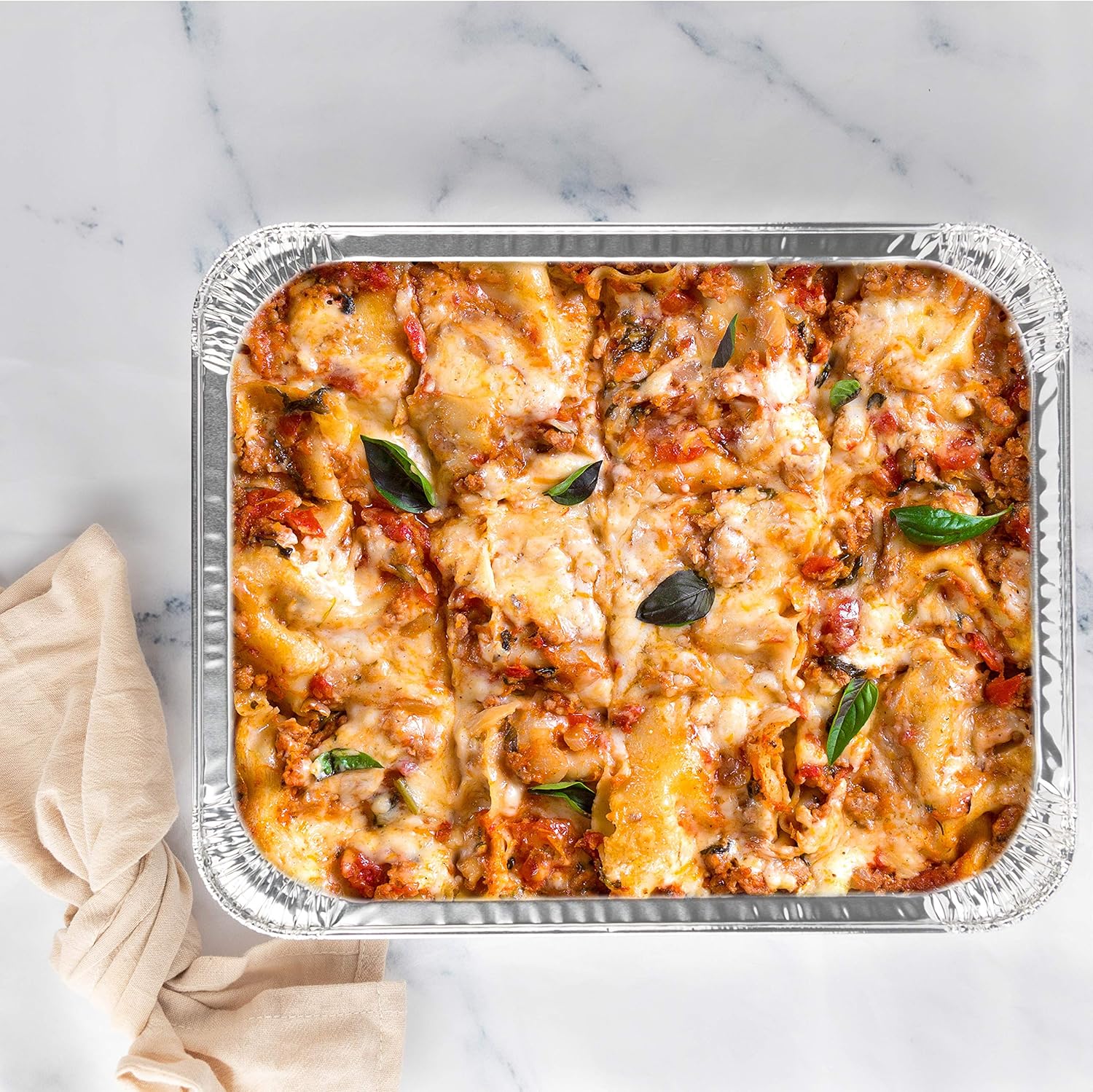 PlasticPro Disposable Aluminum Foil Pans - Half Size Deep Bakeware for Cakes, Meatloaf & Lasagna | Pack of 10