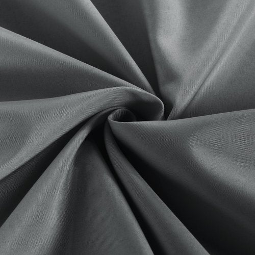 Obstal 2 Pack Table Clothes for 6 Foot Rectangle Tables - Water Resistant Washable Fabric Polyester Rectangle Table Cover Protector for Wedding, Banquet and Trade Shows, 72L x 30W Inches, Dark Grey