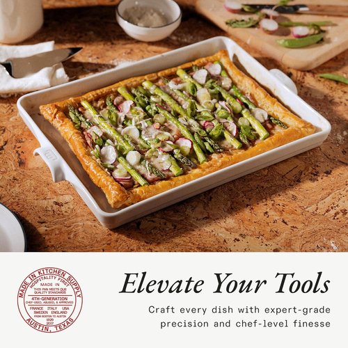 Made In Cookware - Baking Slab | Pure French Porcelain | Crafted in France | Elegant White Finish
