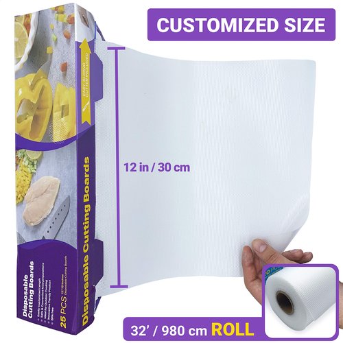 Disposable Plastic Cutting Board Sheets for BBQ & Camping - Large Flexible Chopping Boards - Cutting Mats for Kitchen and Outdoor 32'