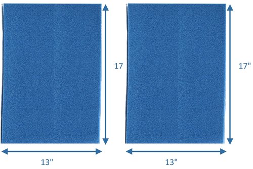 SagsAway 2Pk of Large 1.5in Thick Cushion Inserts for Support of 2 Saggy Seats. Military Grade Foam to Add Thickness and Delay Replacing Sofa, Measure for Size to Fit in Cover