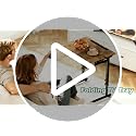 Folding C-Shaped Side Table, 6-Height Adjustable Snack & Laptop Tray