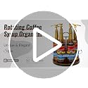 Rotating Coffee Syrup Organizer, 6-Bottle Countertop Rack with Handle
