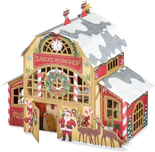 American Greetings Christmas Decoration - Magic Moments Santa's Workshop | Festive Holiday Decor