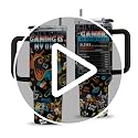 Uibunoo Gaming 40oz Tumbler with Handle & Straw - Stainless Steel Coffee Cup, Gift for Gamers, Game Variation