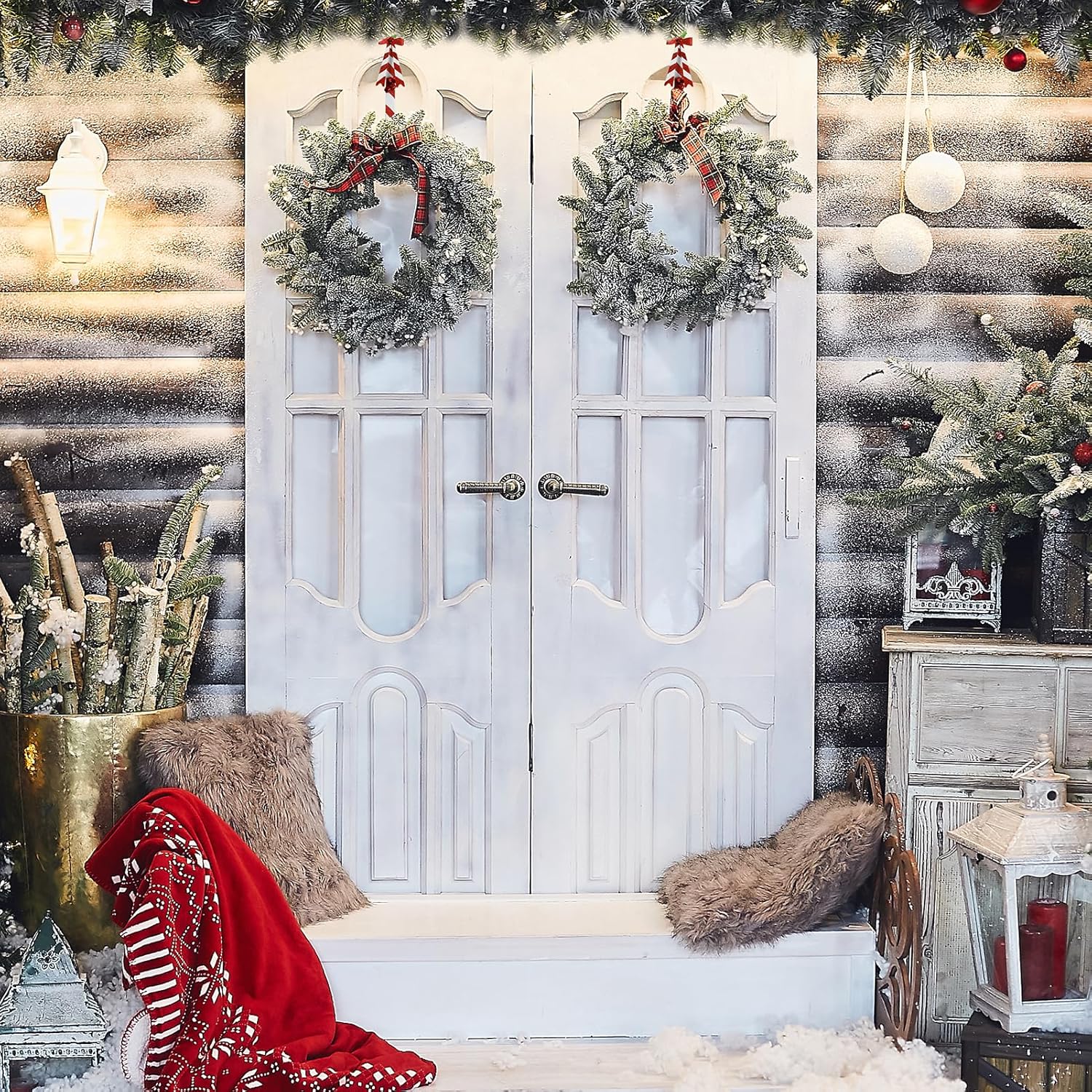 Regine Switzerland 2-Pack Wreath Hangers - Durable Metal Over-The-Door Design for Christmas Decor