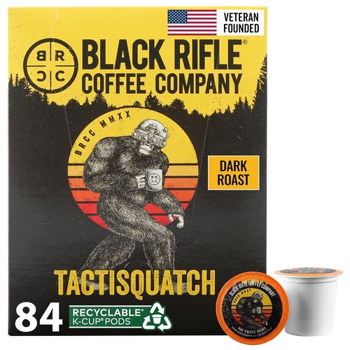 Black Rifle Coffee Company Dark Roast Coffee Pods - Bold & Smoky 100% Arabica | 84 Count K-Cup Compatible