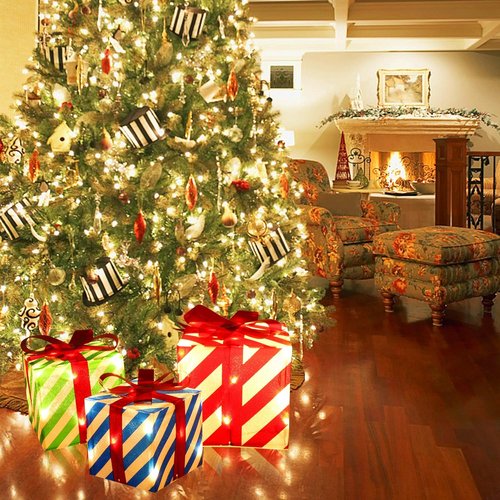 Juegoal Lighted Gift Boxes Set - Pre-Lit Christmas Decorations with 45 LED Lights | Indoor/Outdoor Holiday Ornaments in Red, Green, and Blue