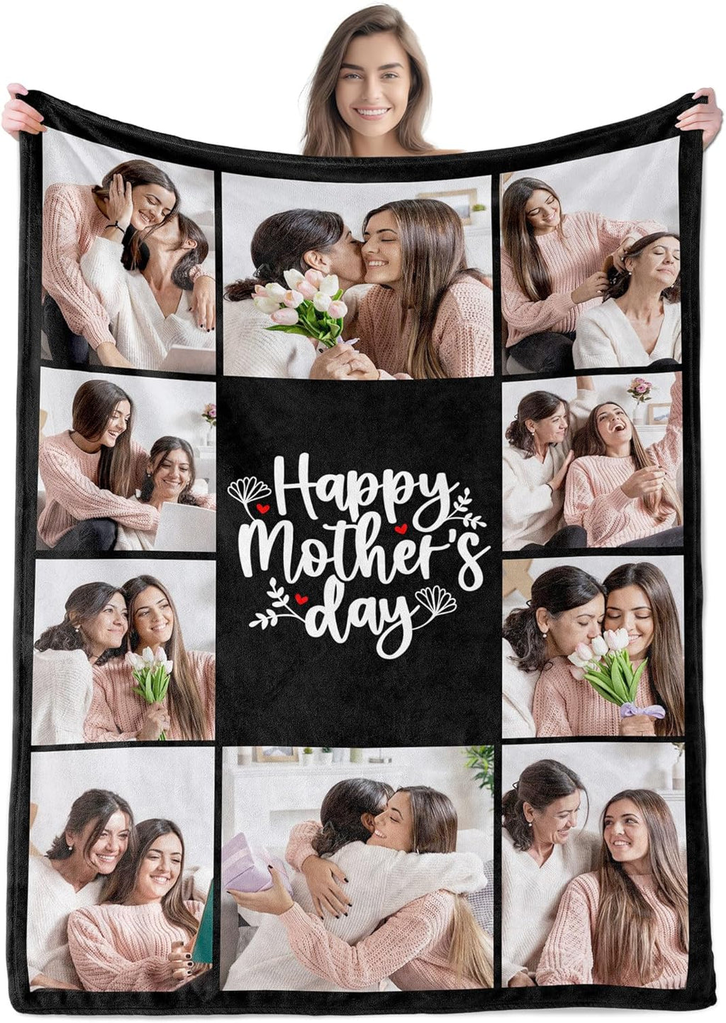 Regine Switzerland Custom Photo Blanket - Personalized Mother's Day Gift for Mom | Ships Next Day