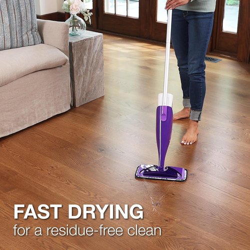 Bona Hardwood Floor Cleaner - 64 Fl Oz Bottle with Concentrate Refill for Swiffer WETJET