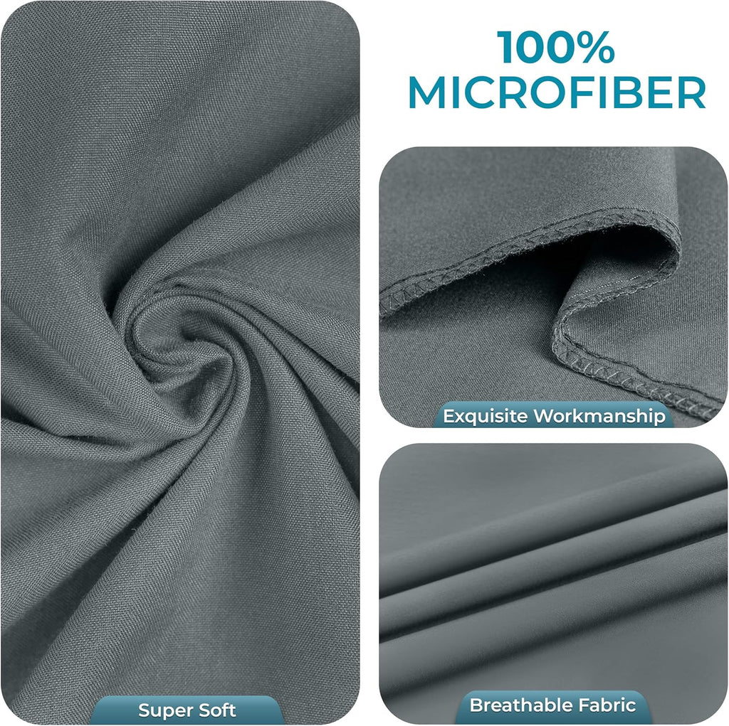 Utopia Bedding King Pillow Cases - Soft Brushed Microfiber - 6 Pack, Fade Resistant | 20 x 40 Inches, Grey