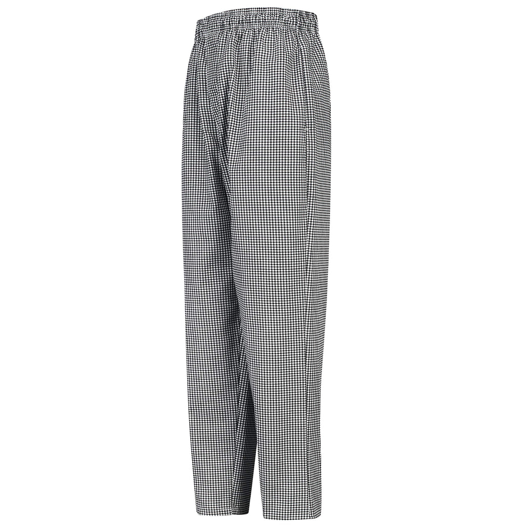 Chef Designs Men's Baggy Chef Pant, Black/White Check, Medium